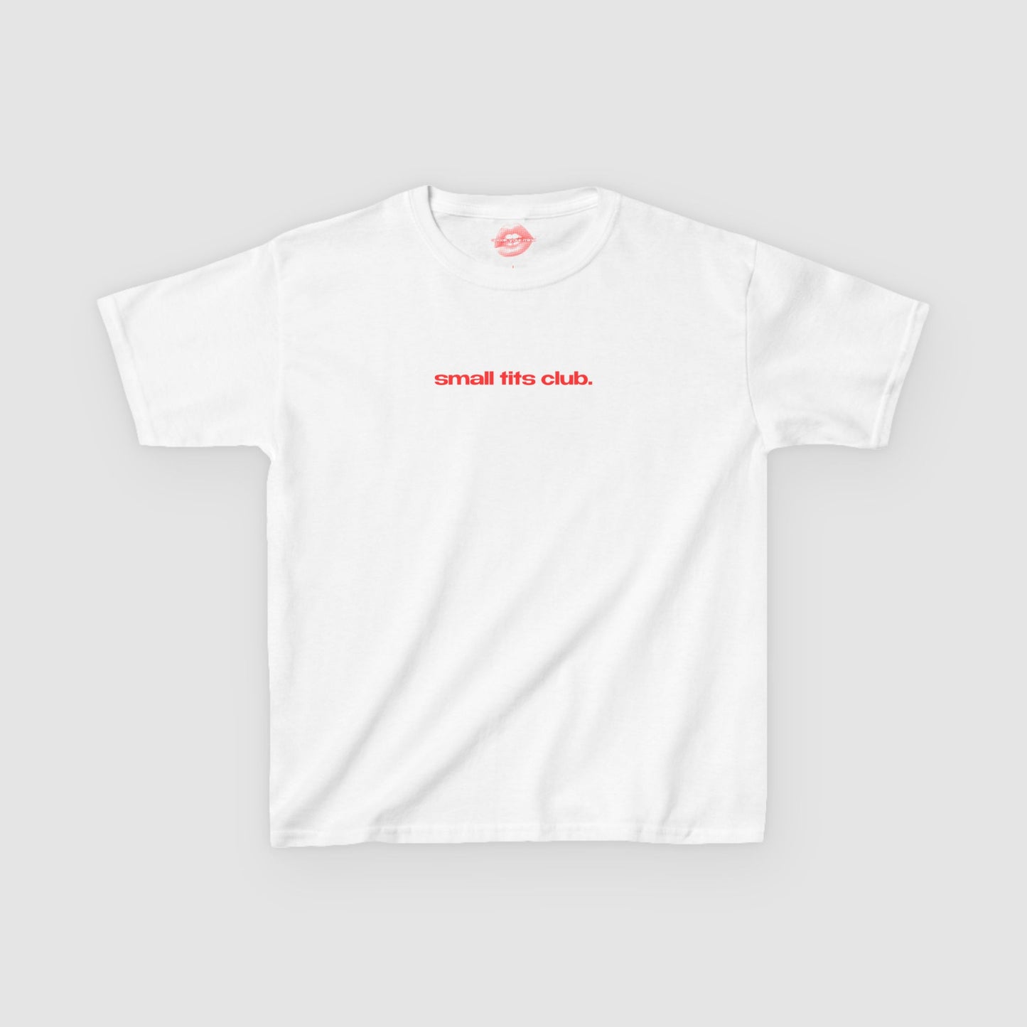 "Small Tits Club." | Text Only | Baby Tee