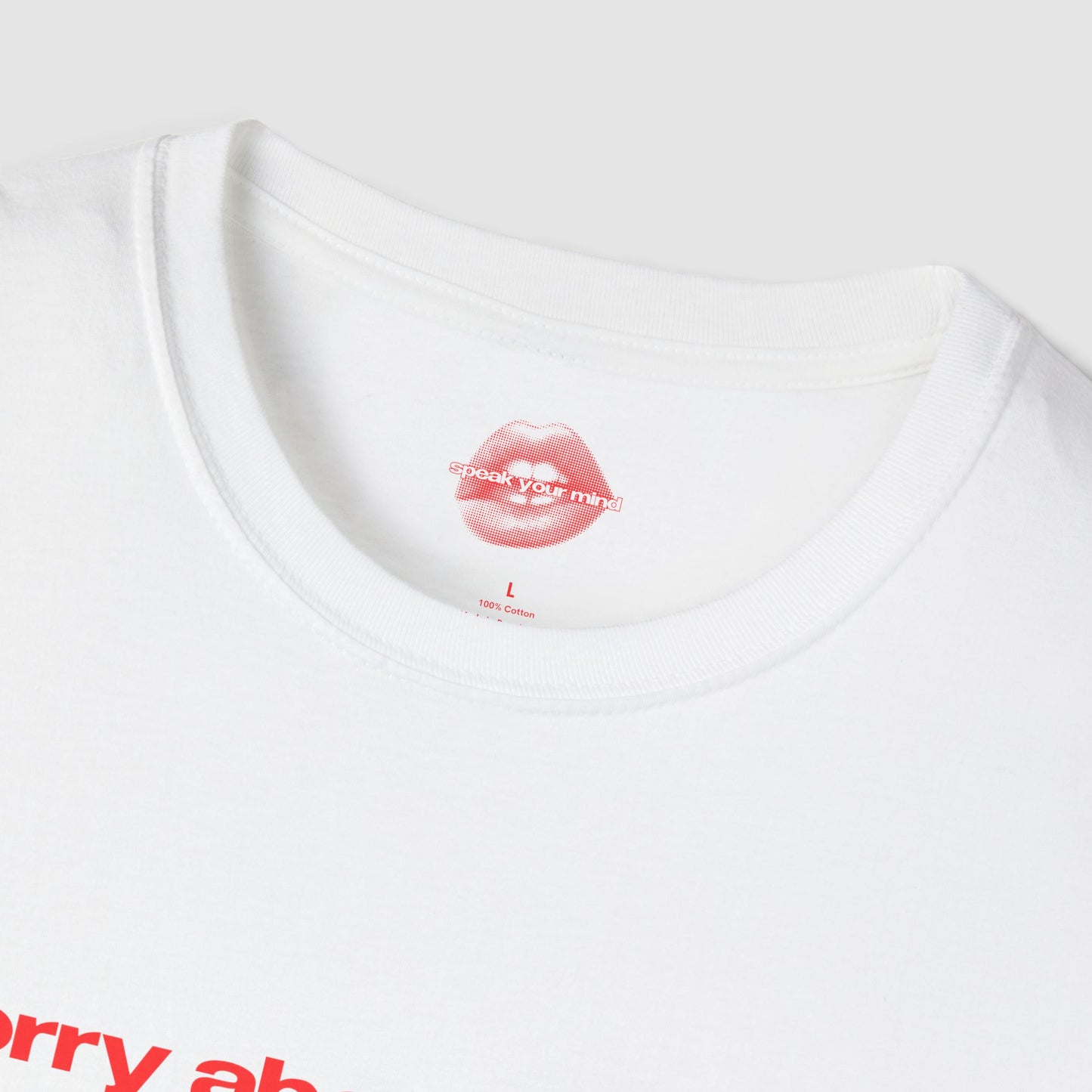 "Sorry About Before, I Was Probably Hungry." | Text Only | T-Shirt