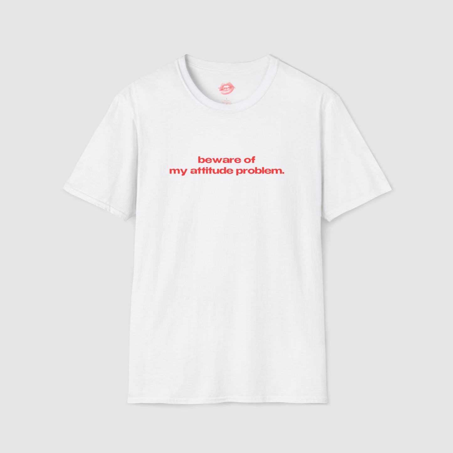 "Beware Of My Attitude Problem." | Text Only | T-Shirt