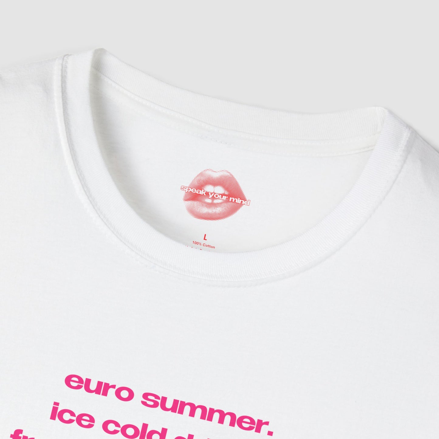 "Euro Summer." | List Text Only | T-Shirt