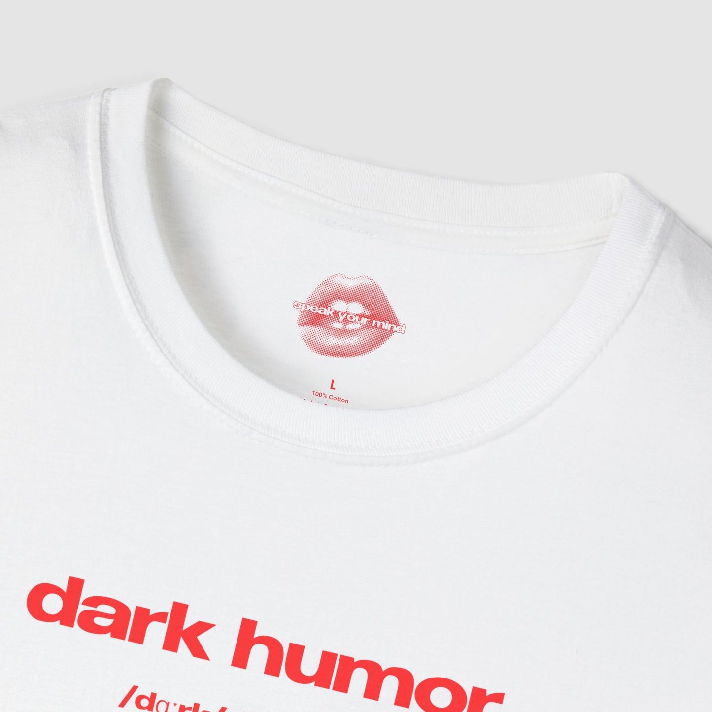 "Dark Humor - Because Crying Becomes Too Time Consuming After A While." | Text Only | T-Shirt