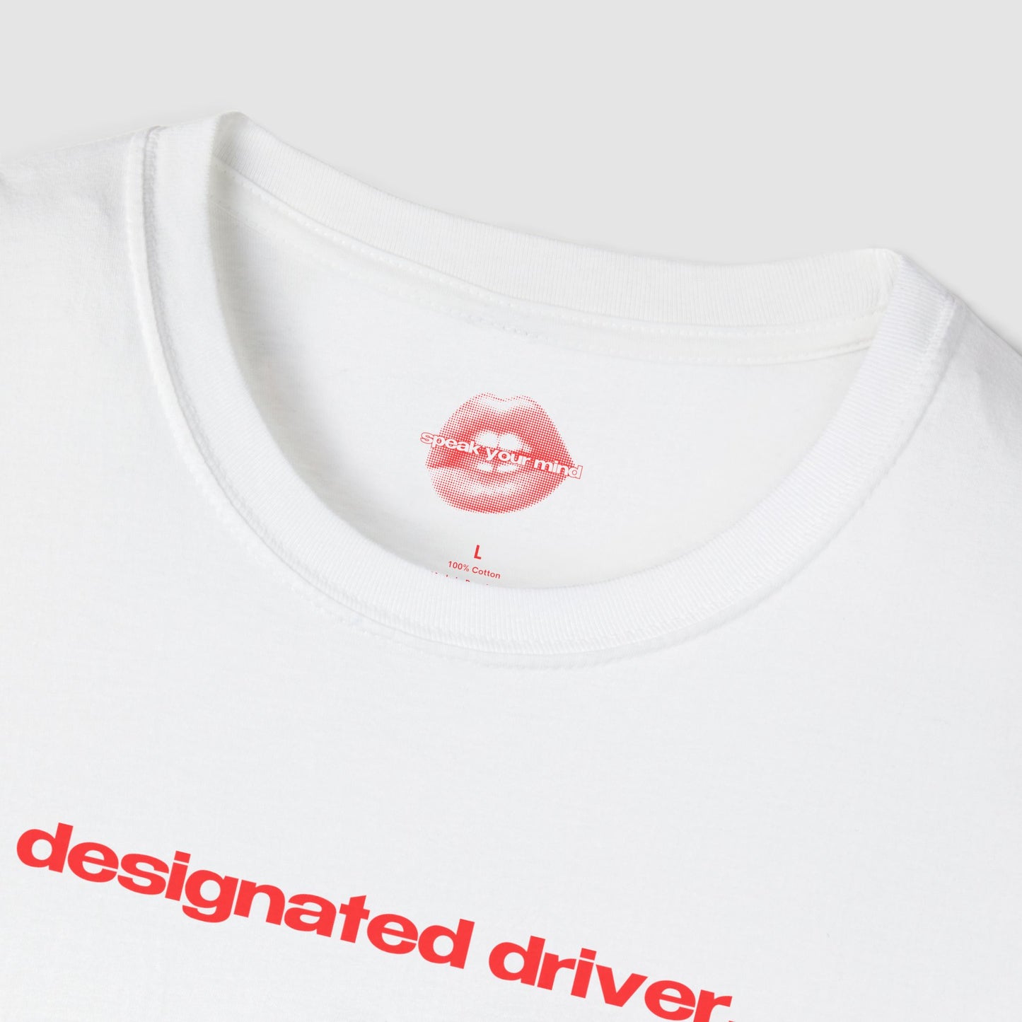 "Designated Driver." | Text Only | T-Shirt