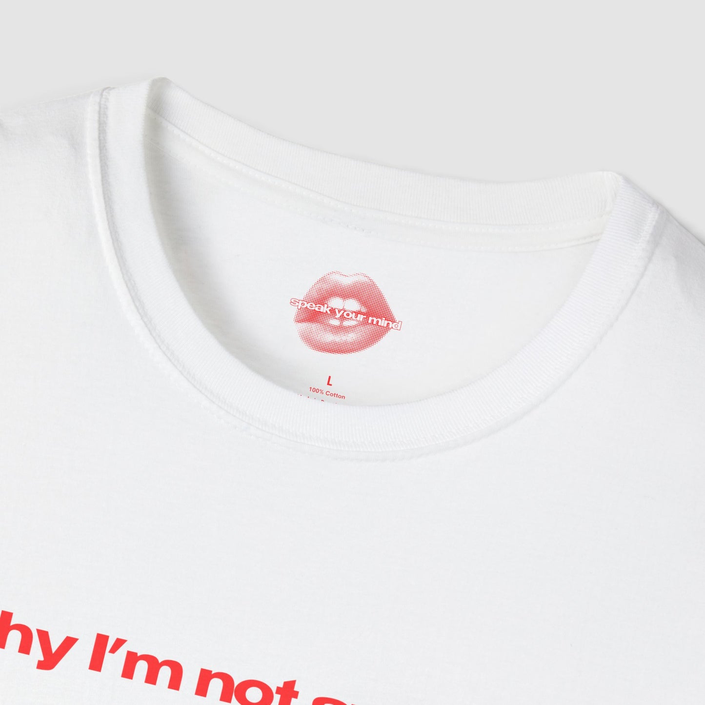"Why I'm Not Smiling? Men." | Text Only | T-Shirt