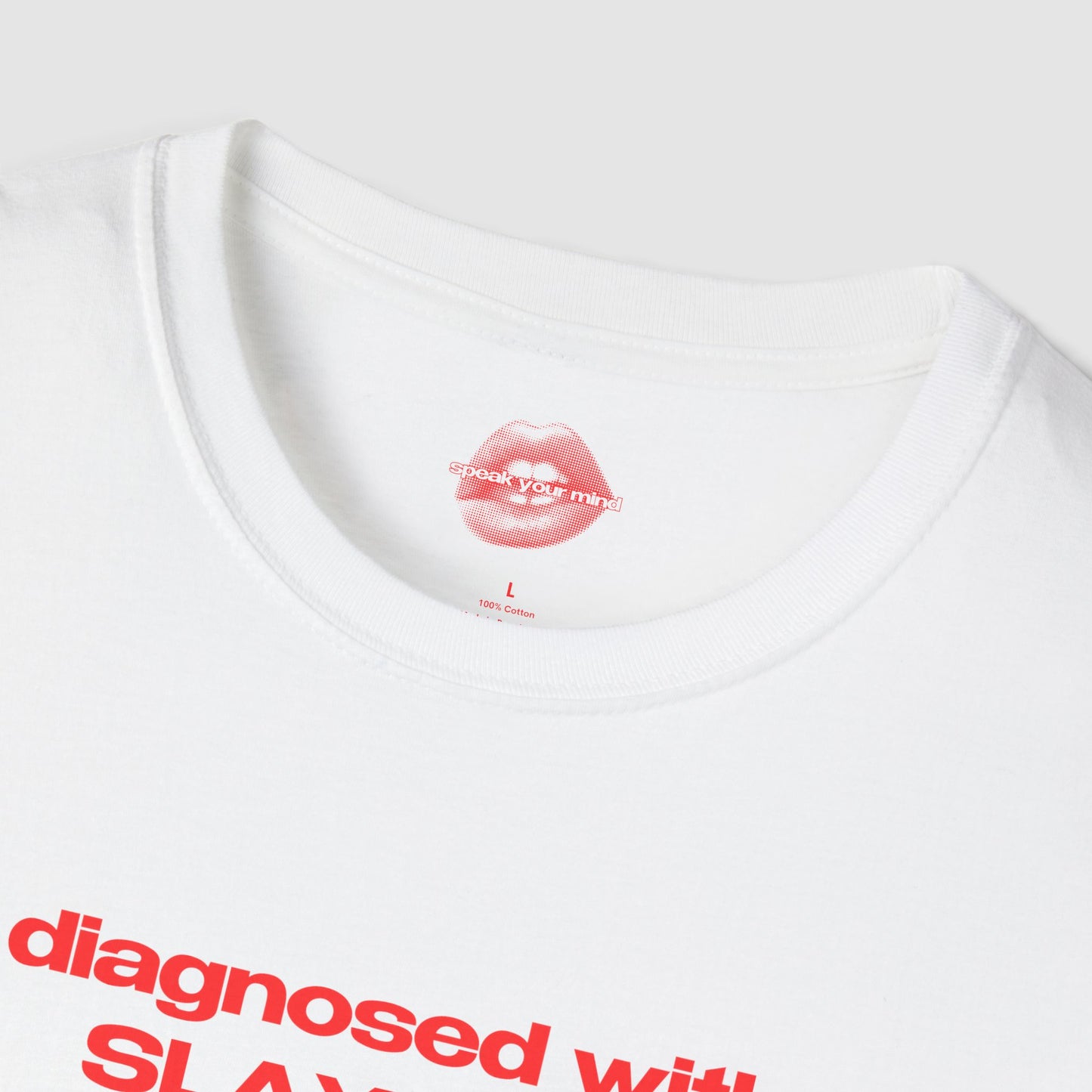 "Diagnosed With SLAY-DHD." | Text Only | T-Shirt