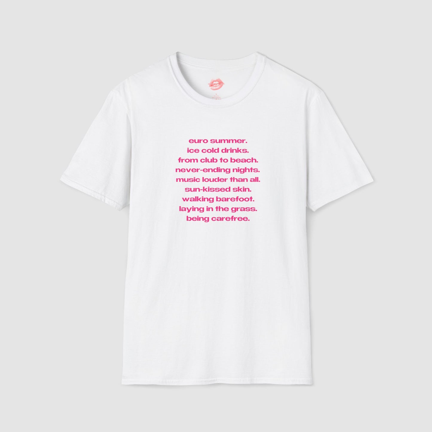 "Euro Summer." | List Text Only | T-Shirt