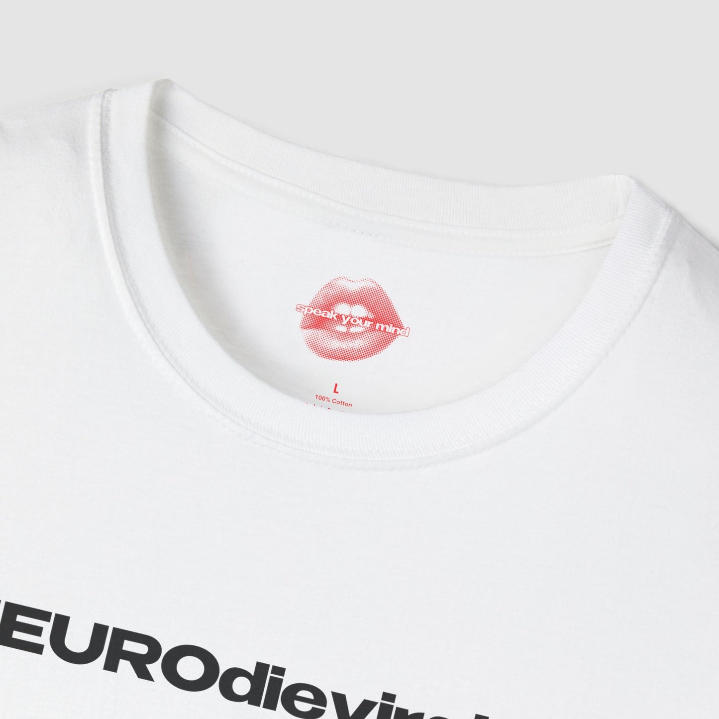 "NEUROdievirginT." | Text Only | T-Shirt