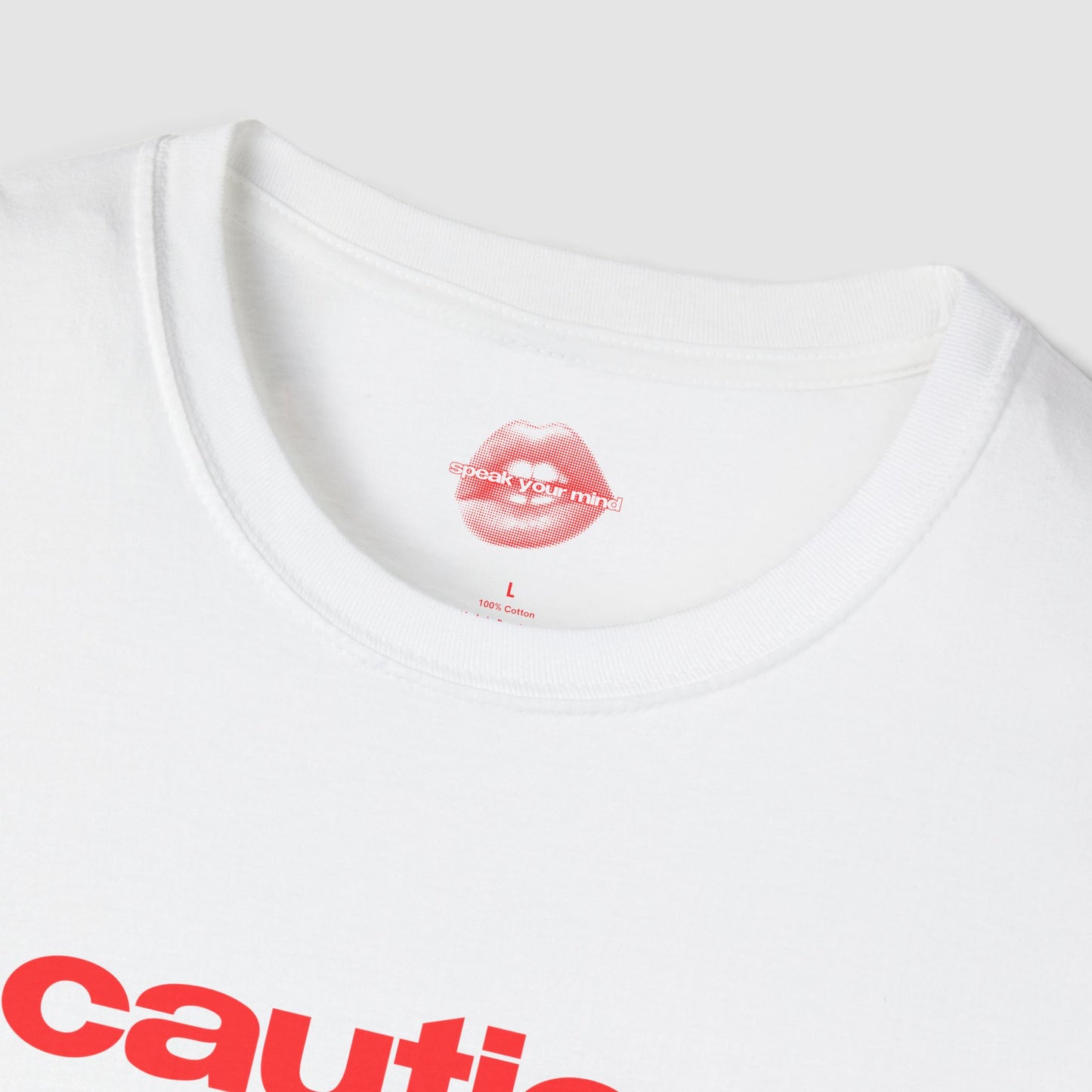 "Caution. Highly Flammable. (Especially Under Pressure.)" | Text Only | T-Shirt
