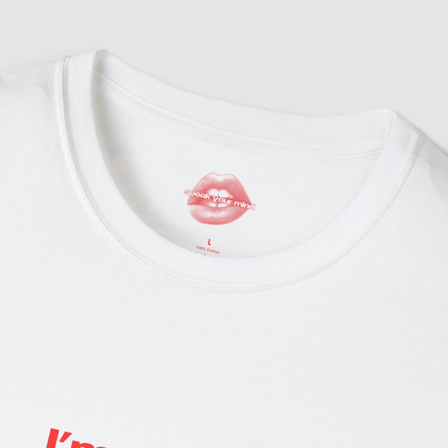 "I'm A Lady, But Also A Bitch If Necessary." | Text Only | T-Shirt