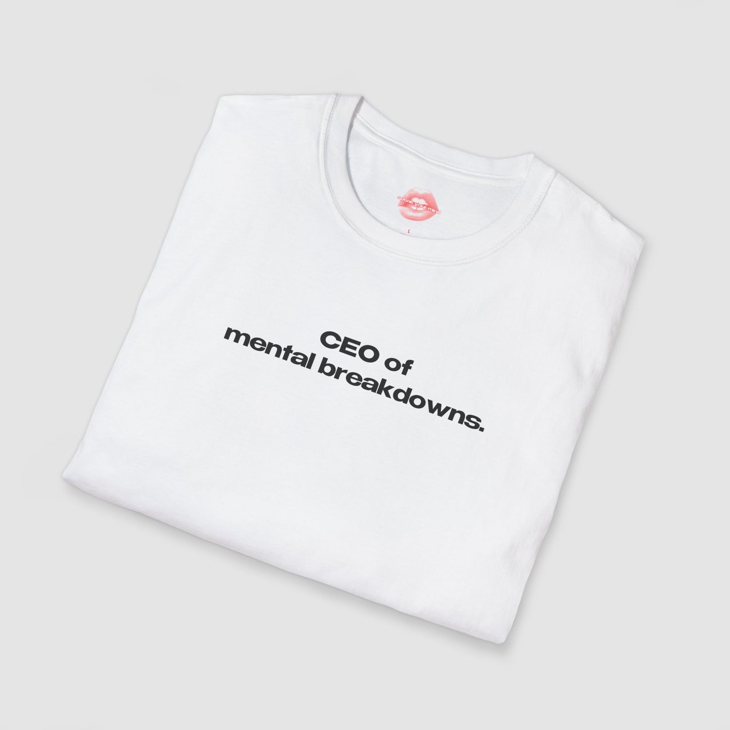 "CEO Of Mental Breakdowns." | Text Only | T-Shirt