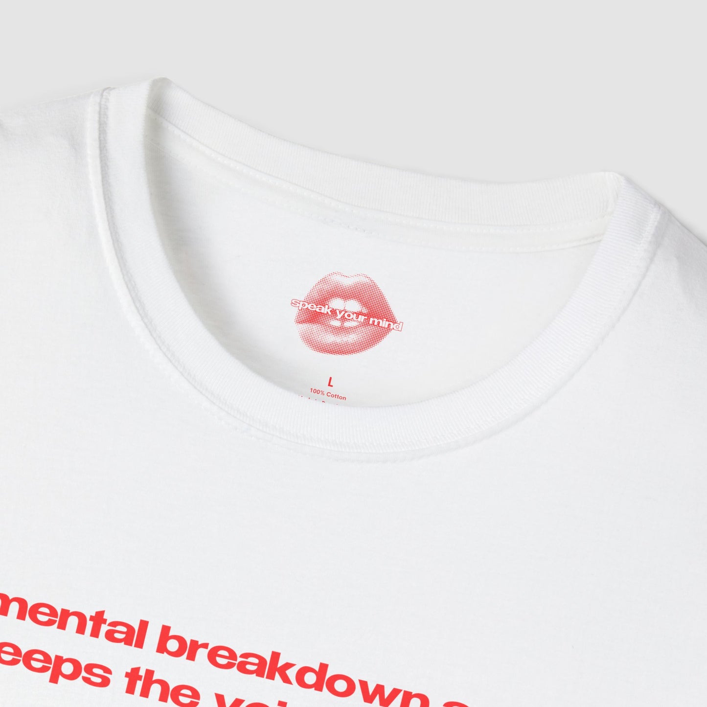 "A Mental Breakdown A Day Keeps The Voices Away." | Text Only | T-Shirt