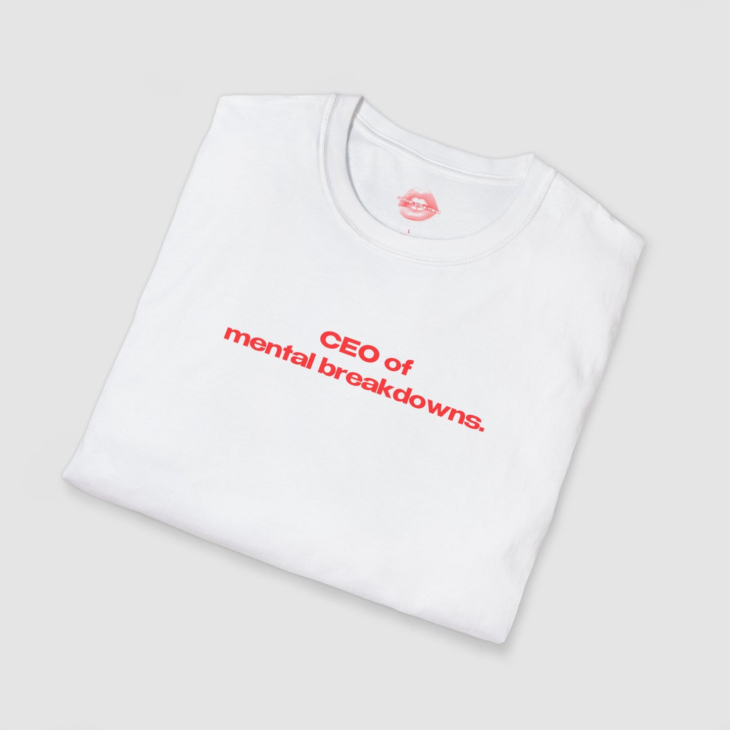 "CEO Of Mental Breakdowns." | Text Only | T-Shirt
