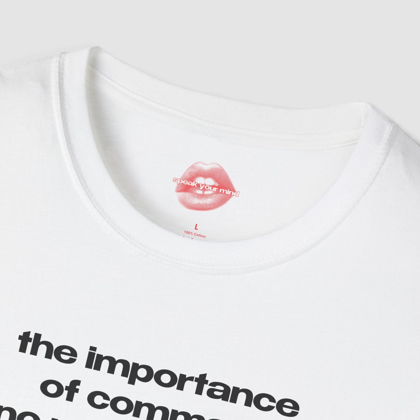 "The Importance Of Commas..." | Text Only | T-Shirt