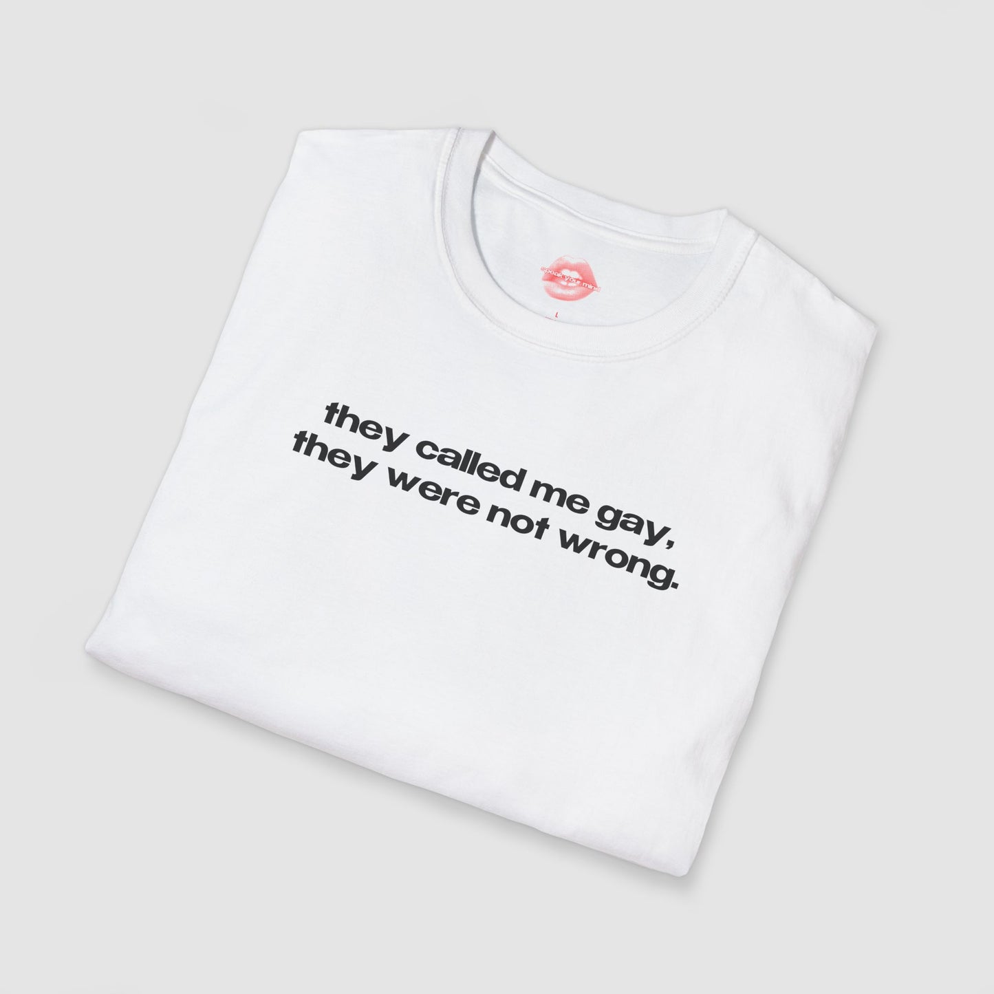 "They Called Me Gay, They Were Not Wrong." | Text Only | T-Shirt