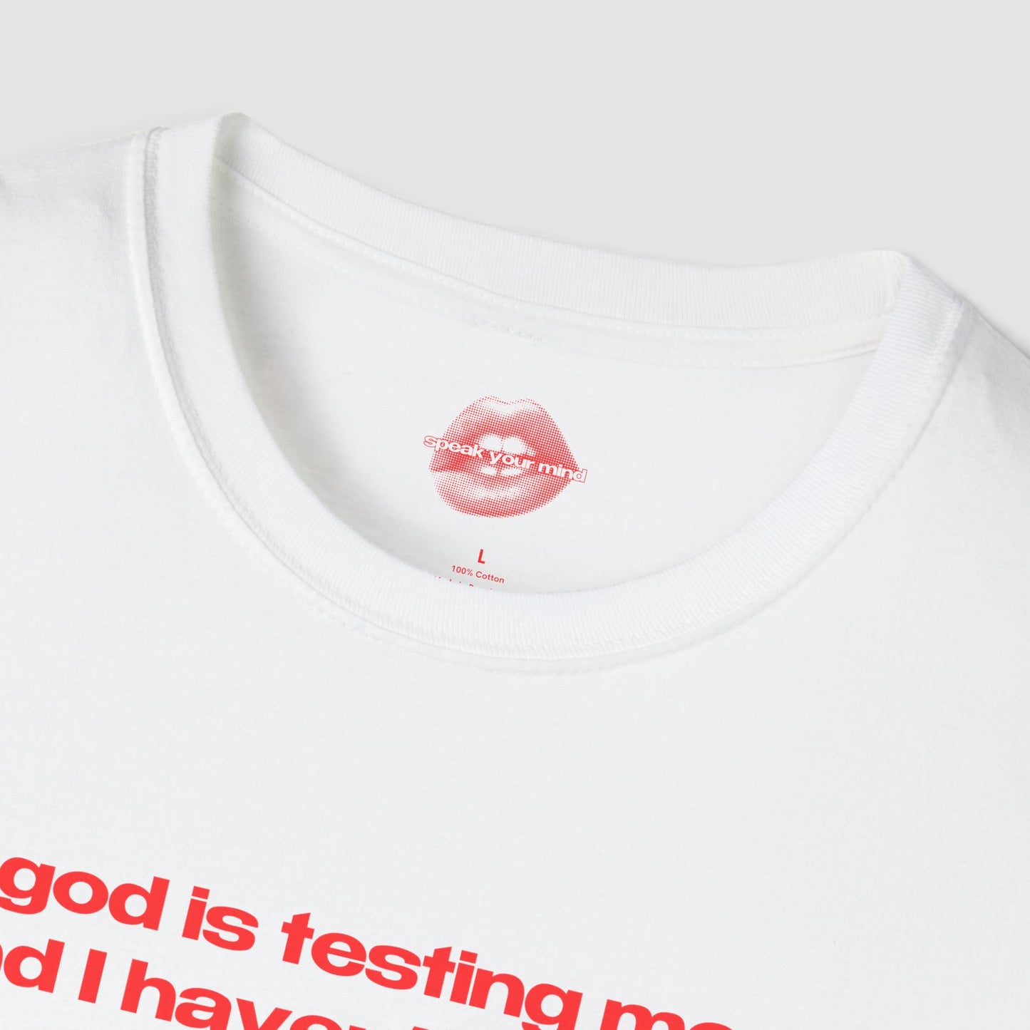 "God Is Testing Me, And I Haven't Studied." | Text Only | T-Shirt