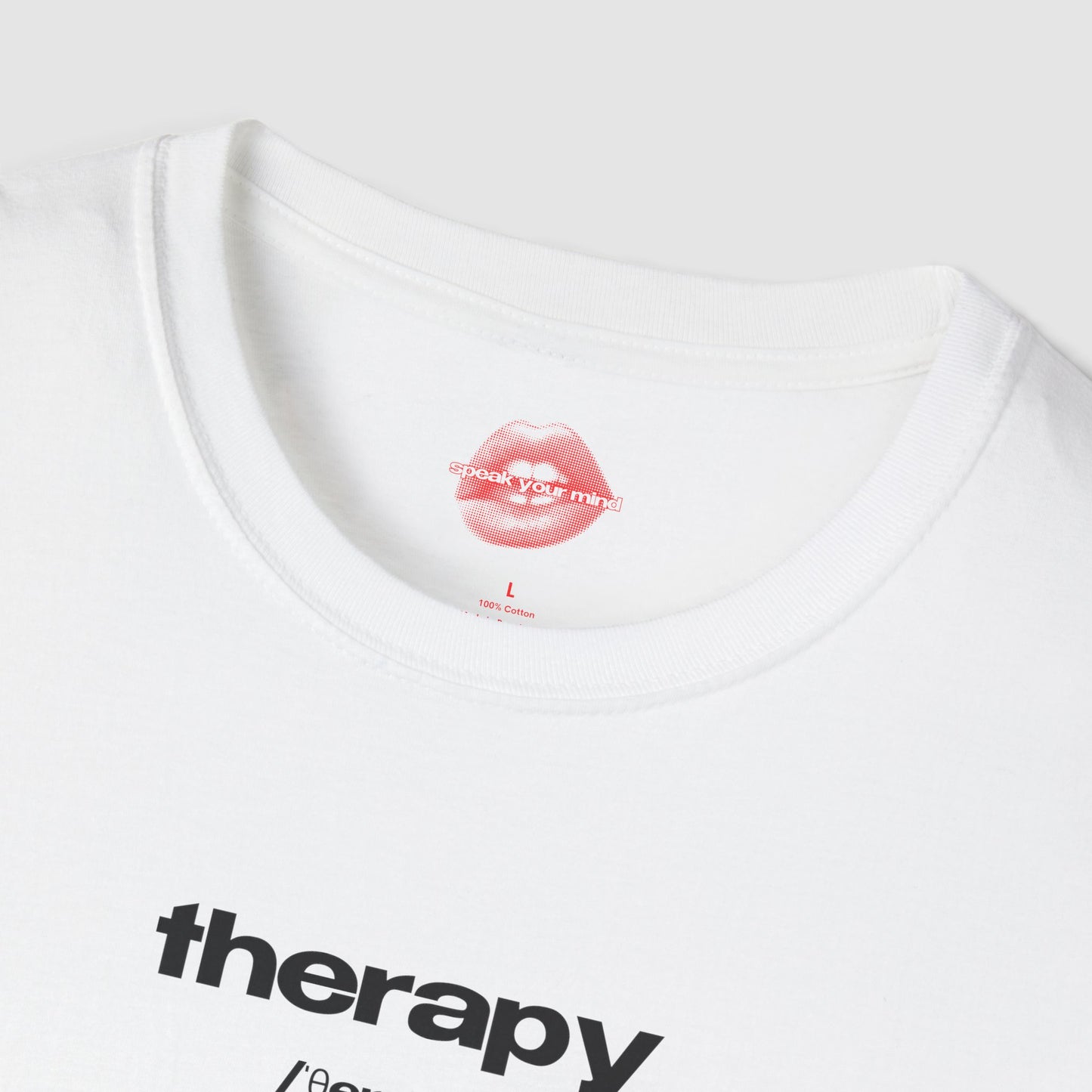 "Therapy - Because "Just Vibing" Was Not Working Out Well Enough Apparently." | Text Only | T-Shirt