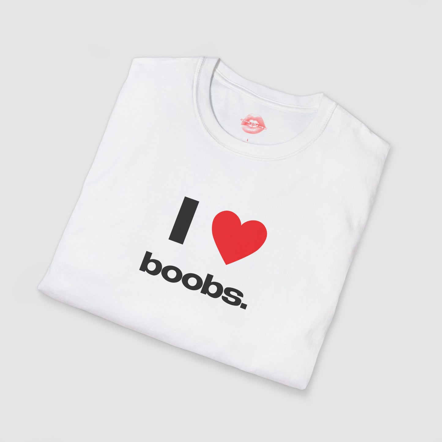 "I Love Boobs." | Heart | T-Shirt