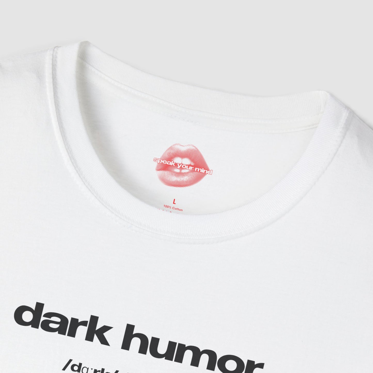 "Dark Humor - Because Crying Becomes Too Time Consuming After A While." | Text Only | T-Shirt
