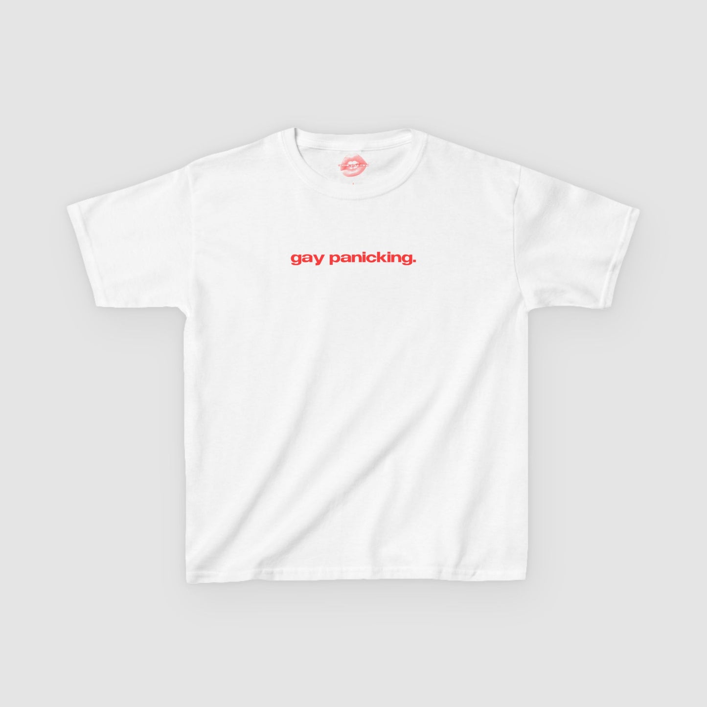 "Gay Panicking." | Text Only | Baby Tee