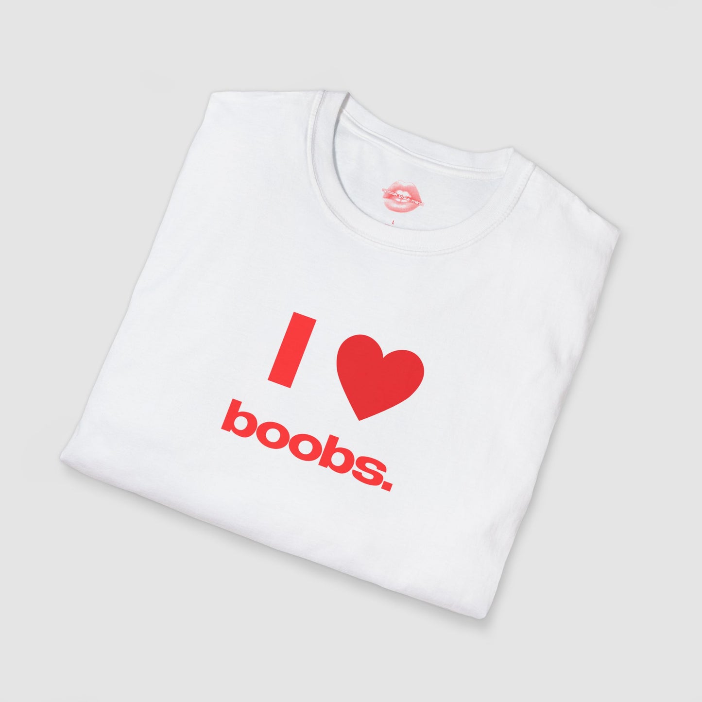 "I Love Boobs." | Heart | T-Shirt