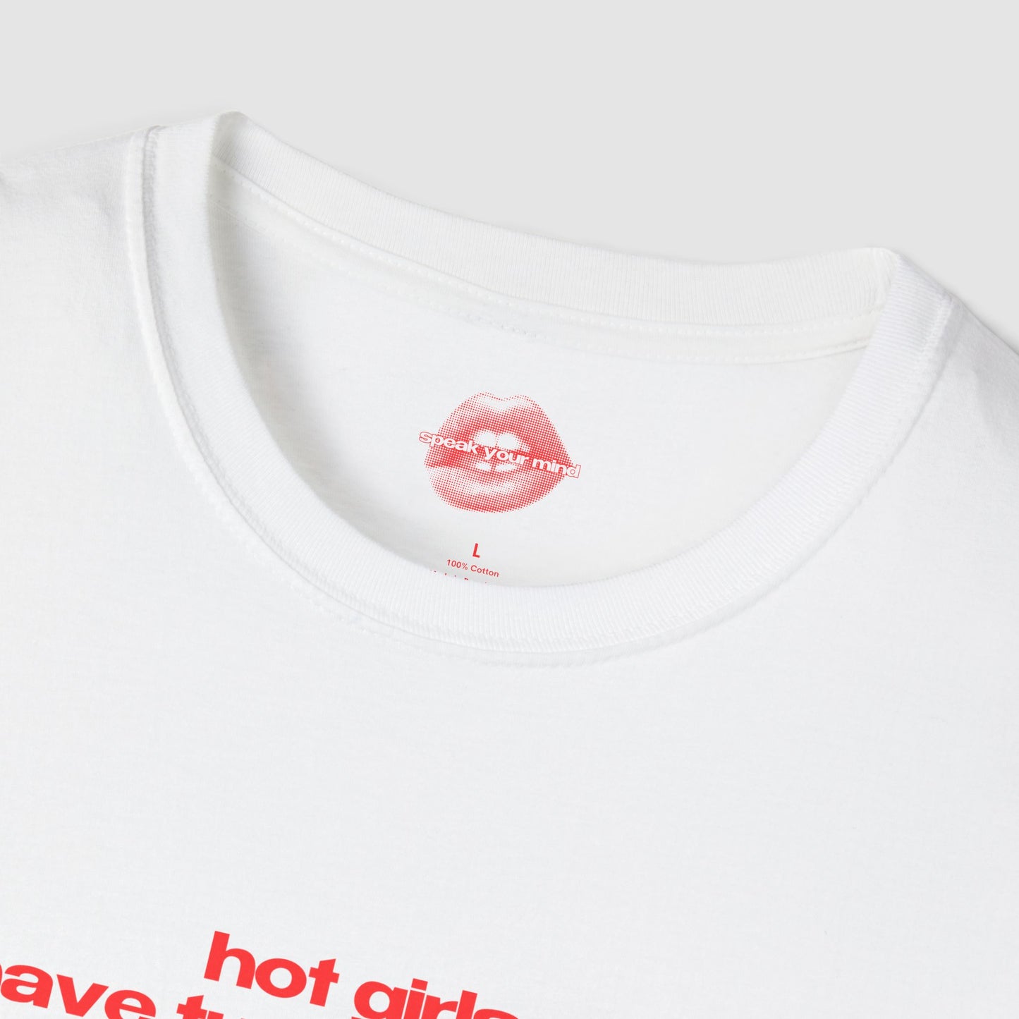 ”Hot Girls Have Tummy Issues” | Text Only | T-Shirt