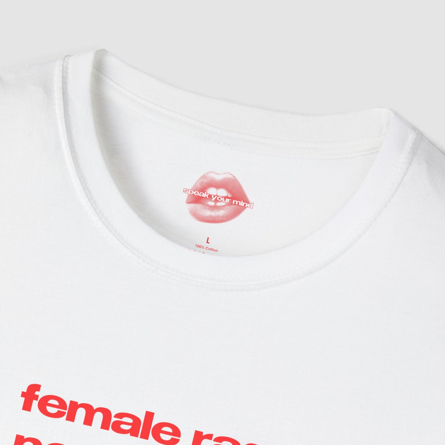 "Female Rage Personified." | Text Only | T-Shirt