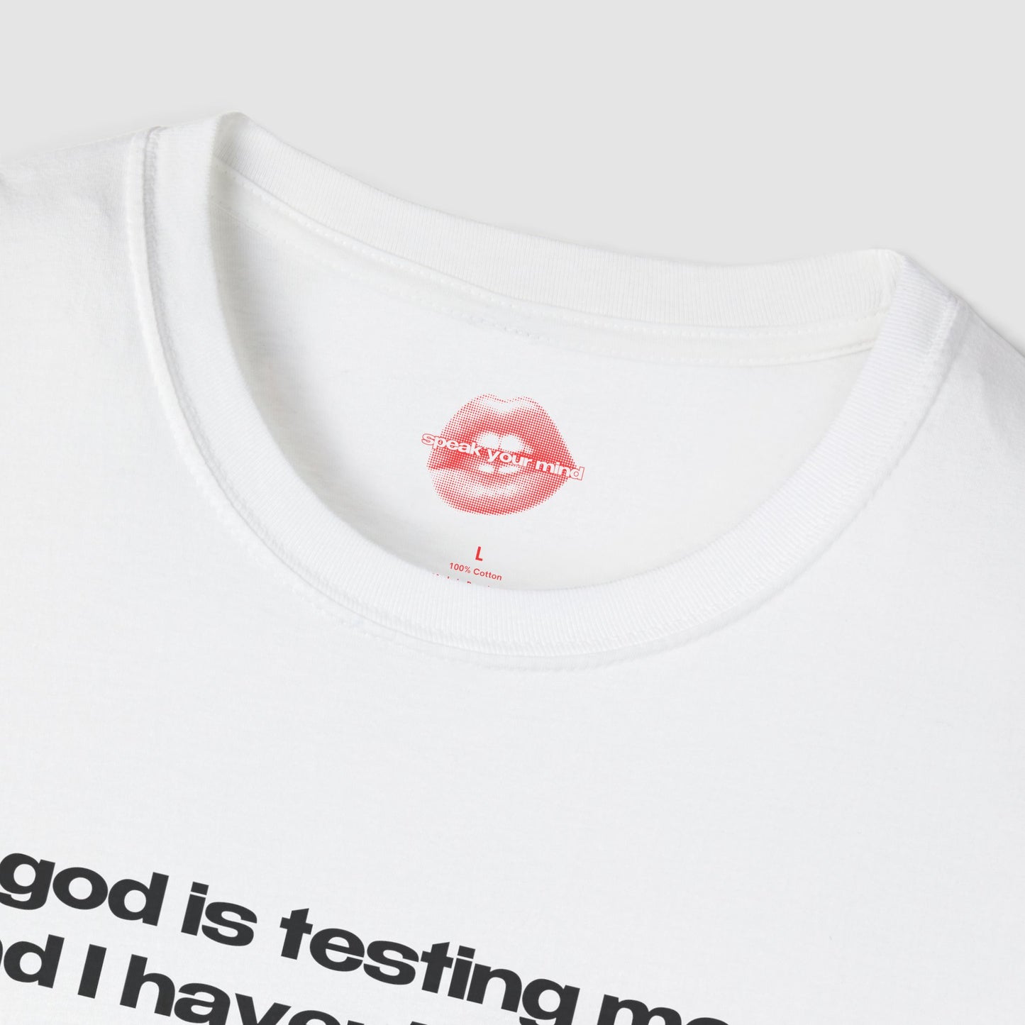 "God Is Testing Me, And I Haven't Studied." | Text Only | T-Shirt