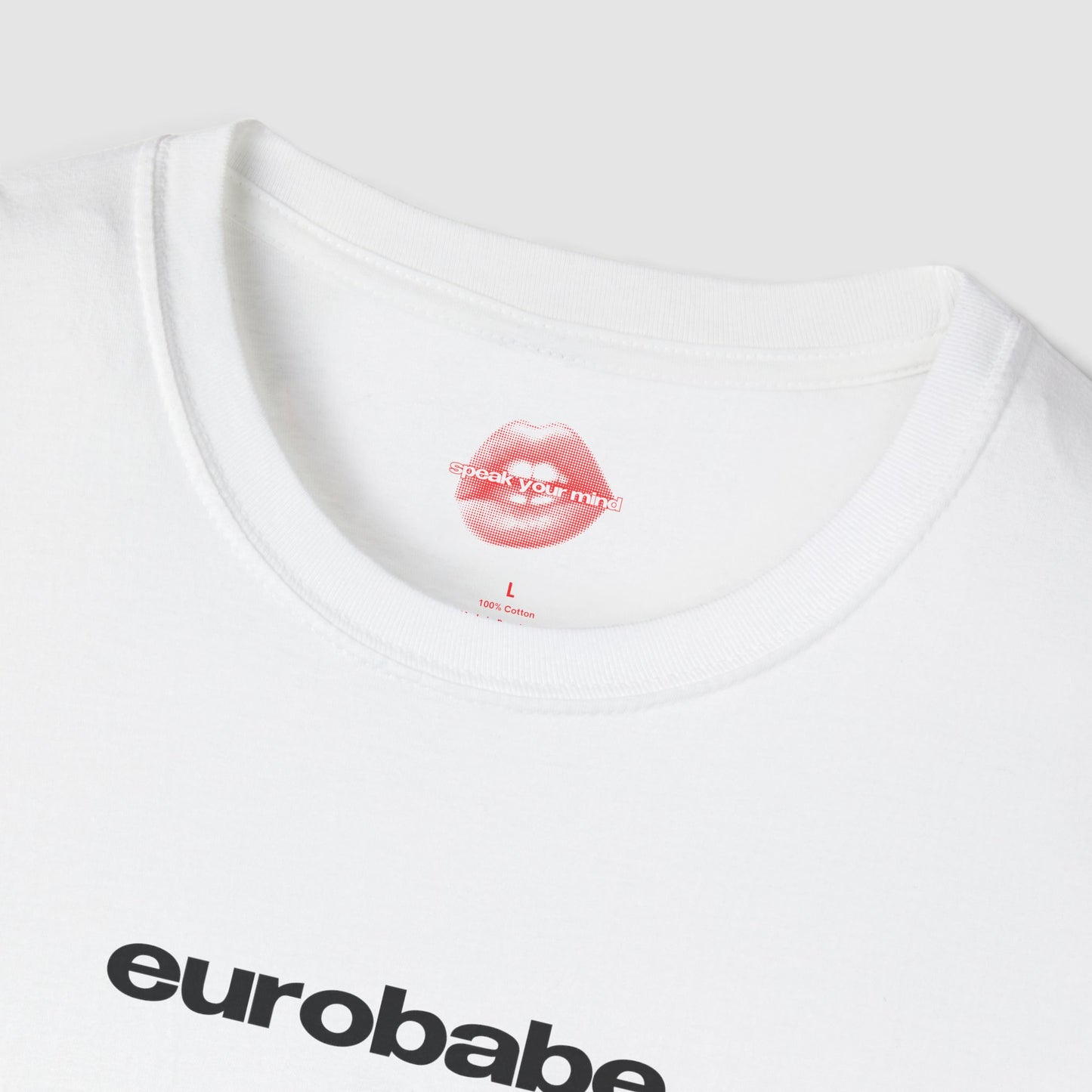 "Eurobabe." | Text Only | T-Shirt