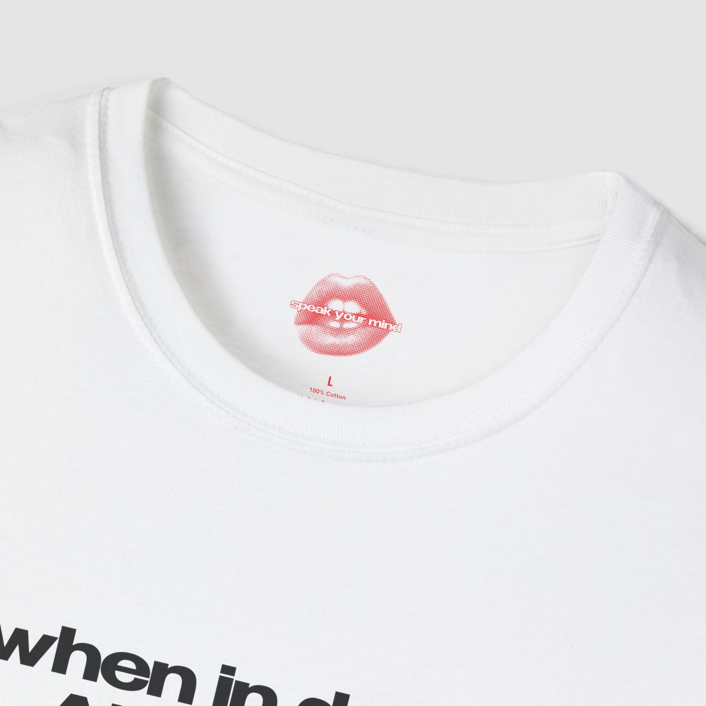 "When In Doubt, Always Blame A Man" | Text Only | T-Shirt