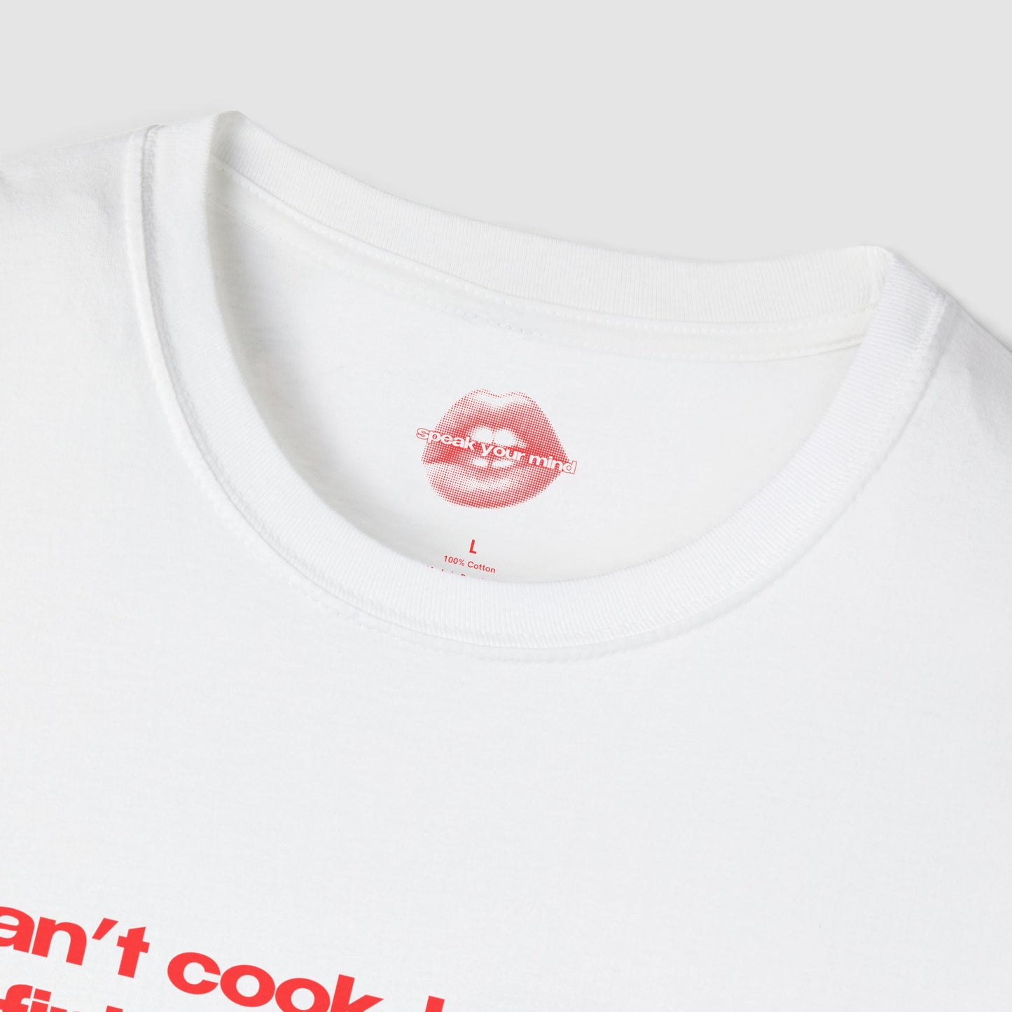 "Can't Cook, But I Can Definitely Stir The Pot." | Text Only | T-Shirt
