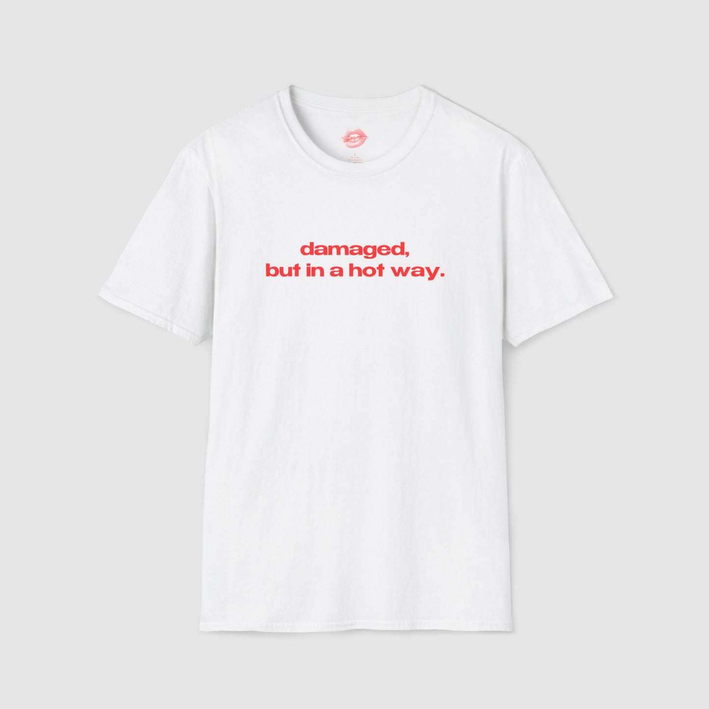 "Damaged, But In A Hot Way." | Text Only | T-Shirt