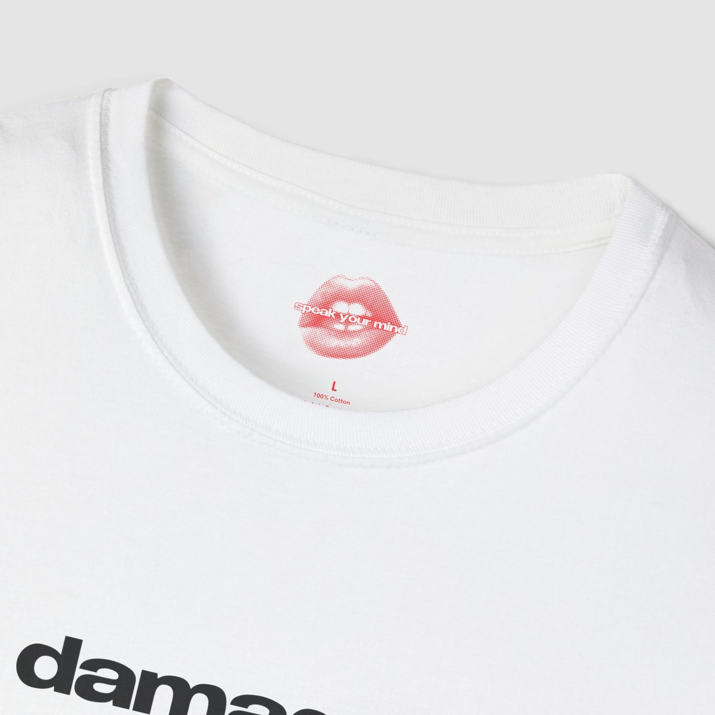 "Damaged. (But In A Hot Way.)" | Text Only | T-Shirt