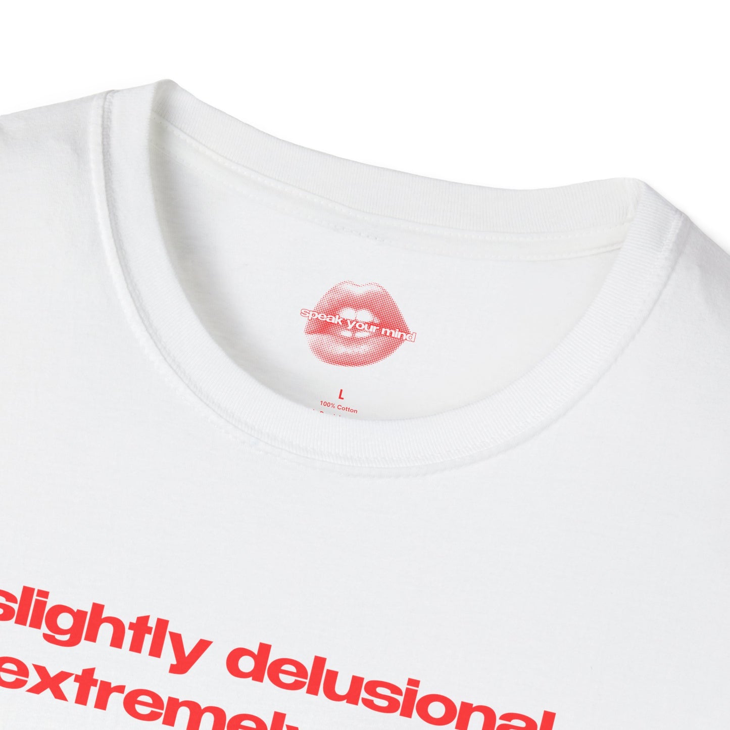 "Slightly Delusional, Extremely Sexy." | Text Only | T-Shirt