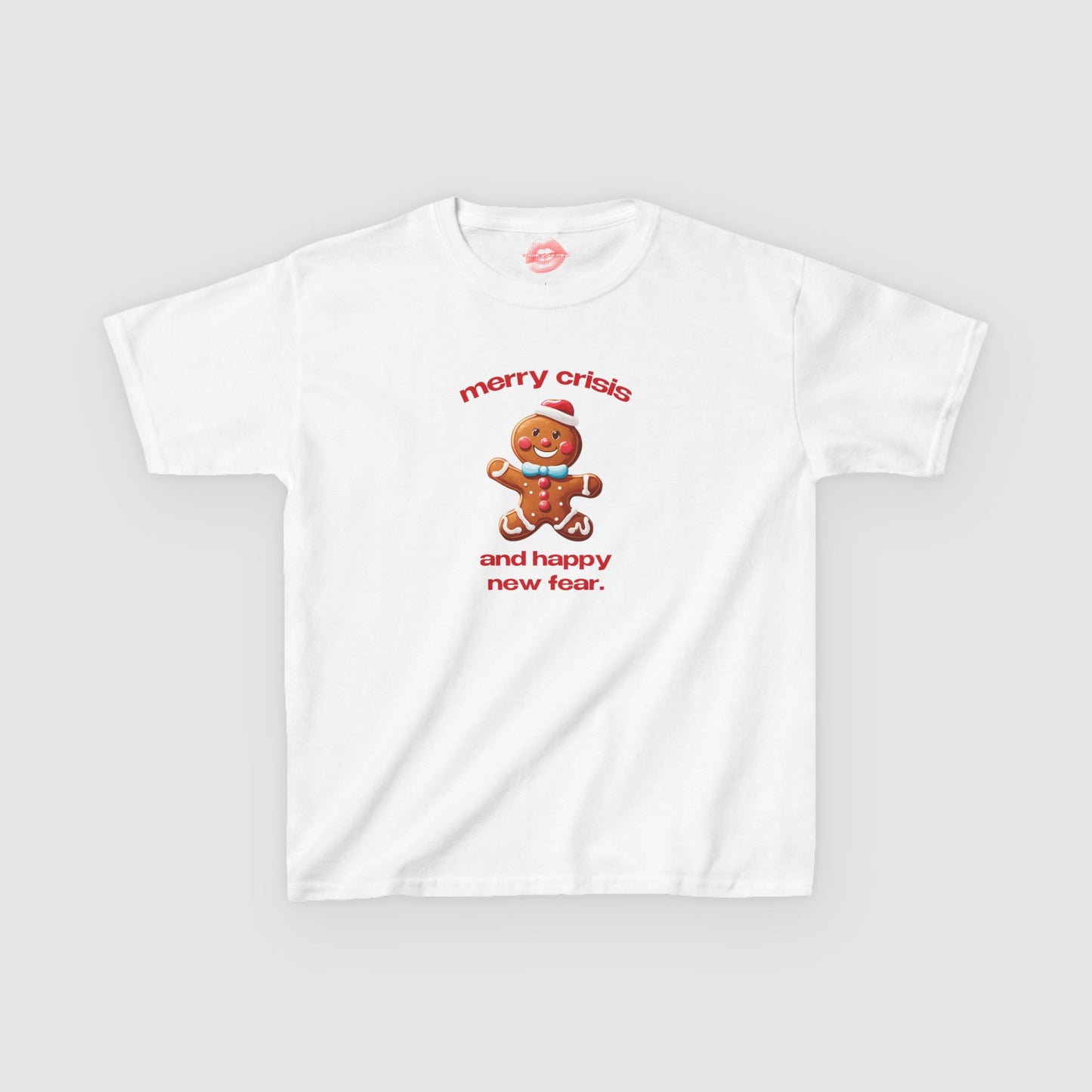 "Merry Crisis And Happy New Fear." | Gingerbread Man | Baby Tee