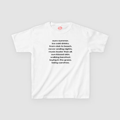 "Euro Summer." | List Text Only | Baby Tee