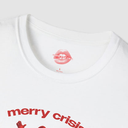 "Merry Crisis And Happy New Fear." | Dancing Santa | T-Shirt
