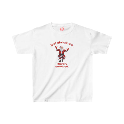 "Last Christmas I Barely Survived." | Dancing Santa | Baby Tee