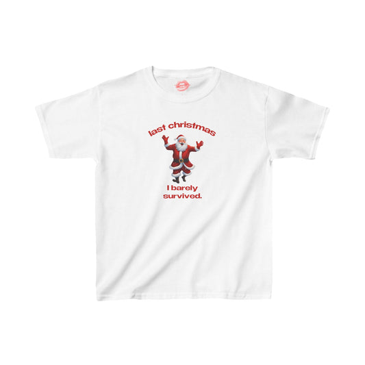 "Last Christmas I Barely Survived." | Dancing Santa | Baby Tee