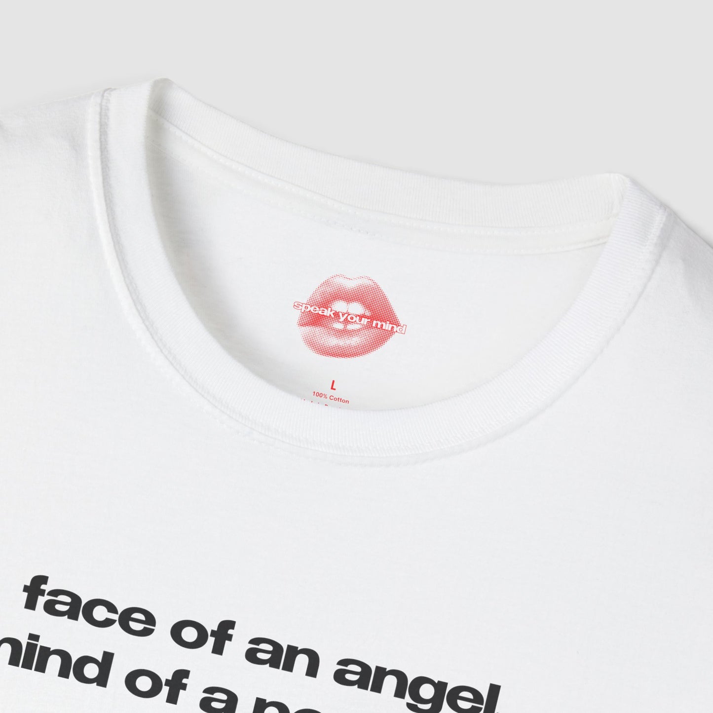 "Face Of An Angel, Mind Of A Porn Star." | Text Only | T-Shirt