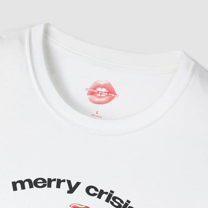 "Merry Crisis And Happy New Fear." | Gingerbread Man | T-Shirt