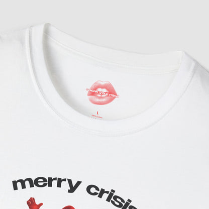 "Merry Crisis And Happy New Fear." | Dancing Santa | T-Shirt