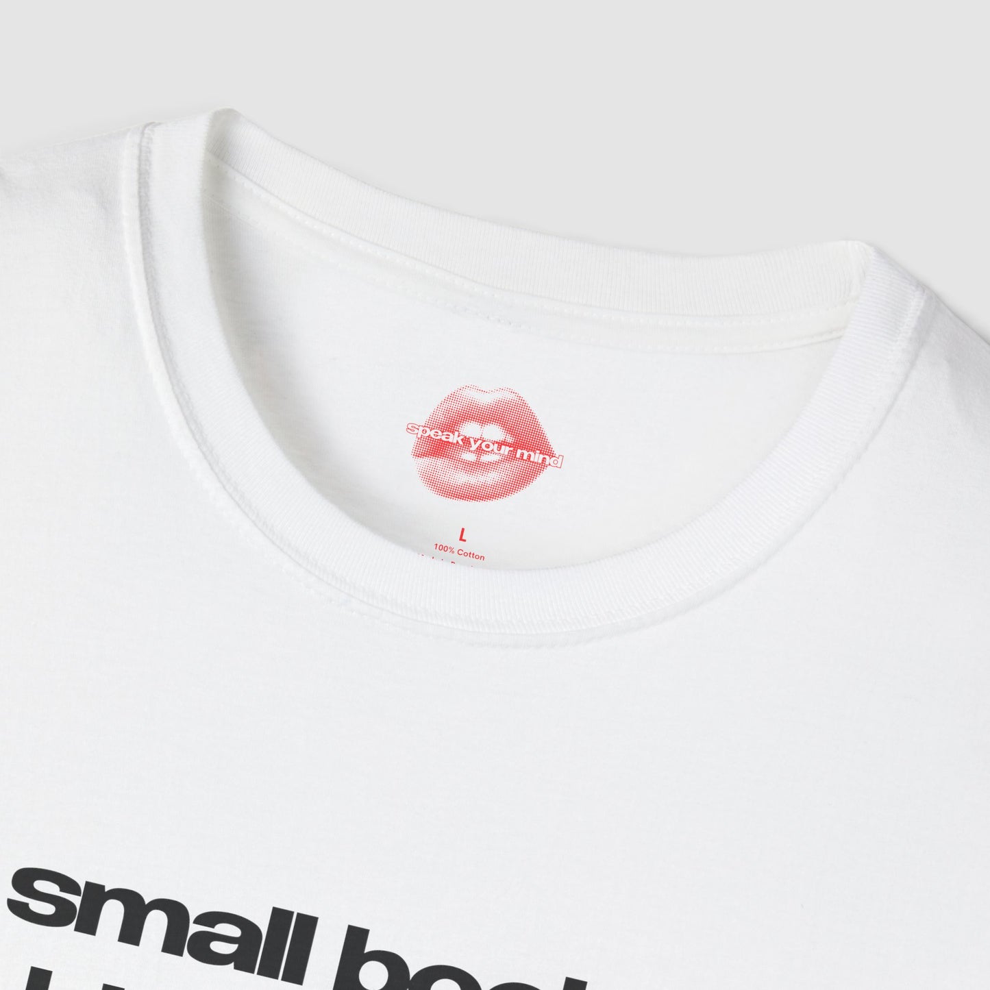 "Small Boobs Big Dreams." | Text Only | T-Shirt