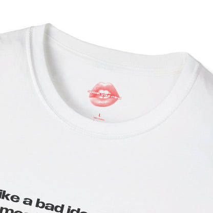 "I'm Like A Bad Idea, Irresistible But Most Likely Regrettable." | Text Only | T-Shirt