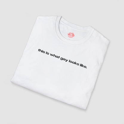 "This Is What Gay Looks Like." | Text Only | T-Shirt