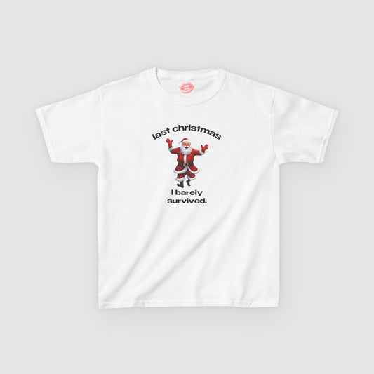 "Last Christmas I Barely Survived." | Dancing Santa | Baby Tee