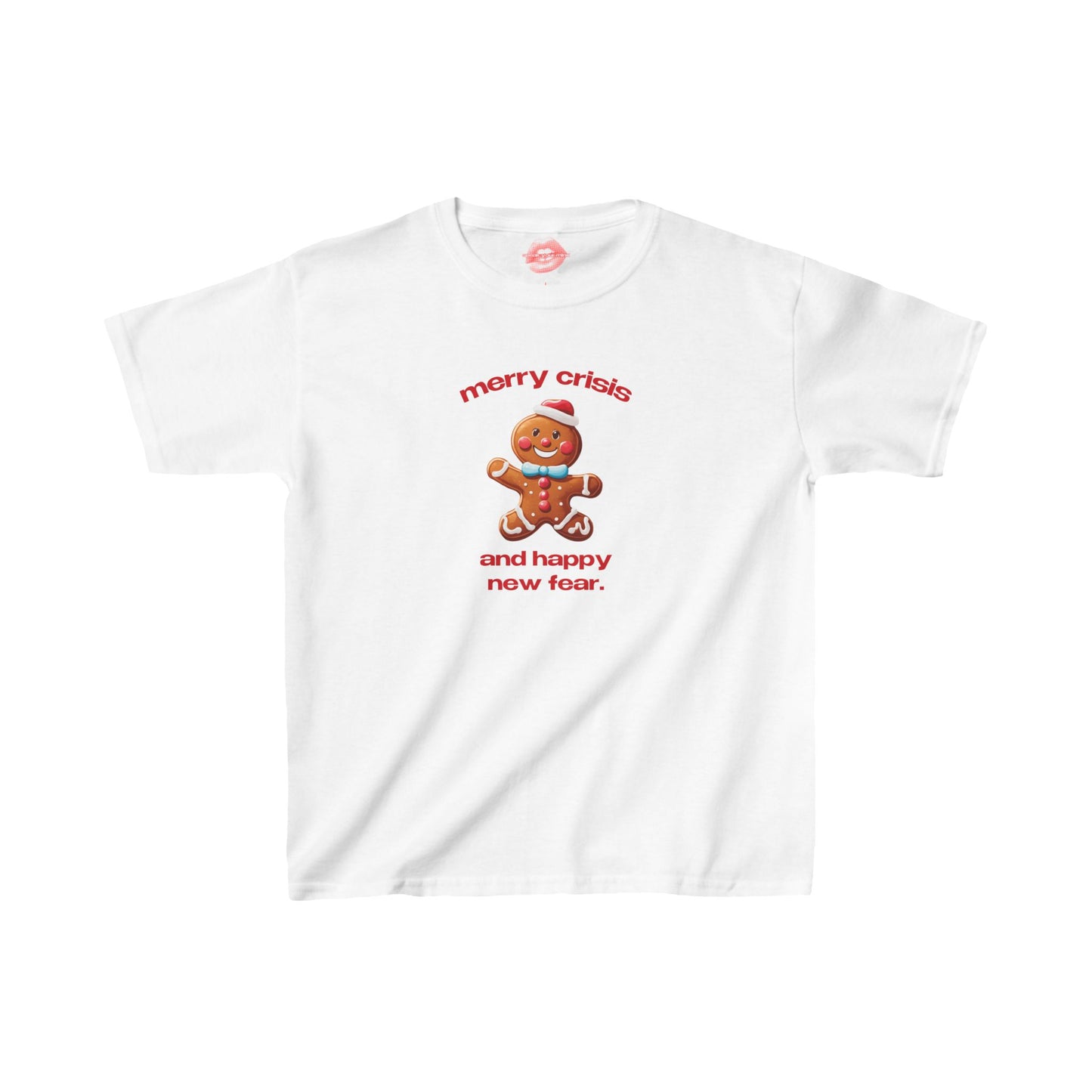 "Merry Crisis And Happy New Fear." | Gingerbread Man | Baby Tee