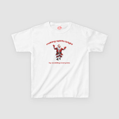"Making Spirits Bright By Avoiding Everyone." | Dancing Santa | Baby Tee
