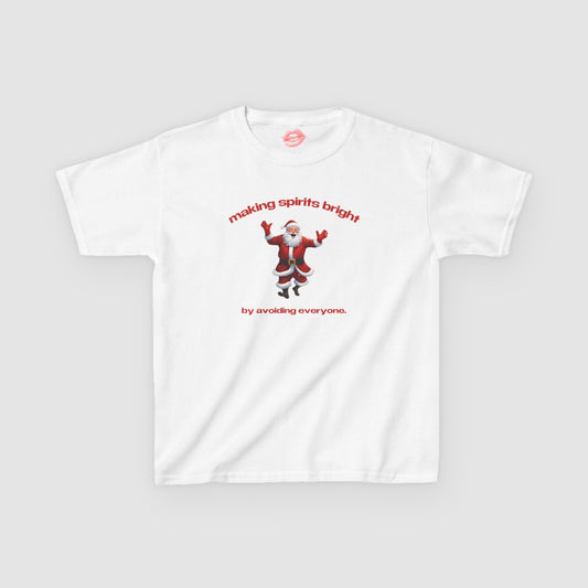 "Making Spirits Bright By Avoiding Everyone." | Dancing Santa | Baby Tee