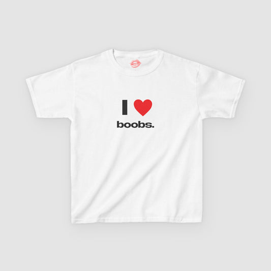 "I Love Boobs." | Heart | Baby Tee