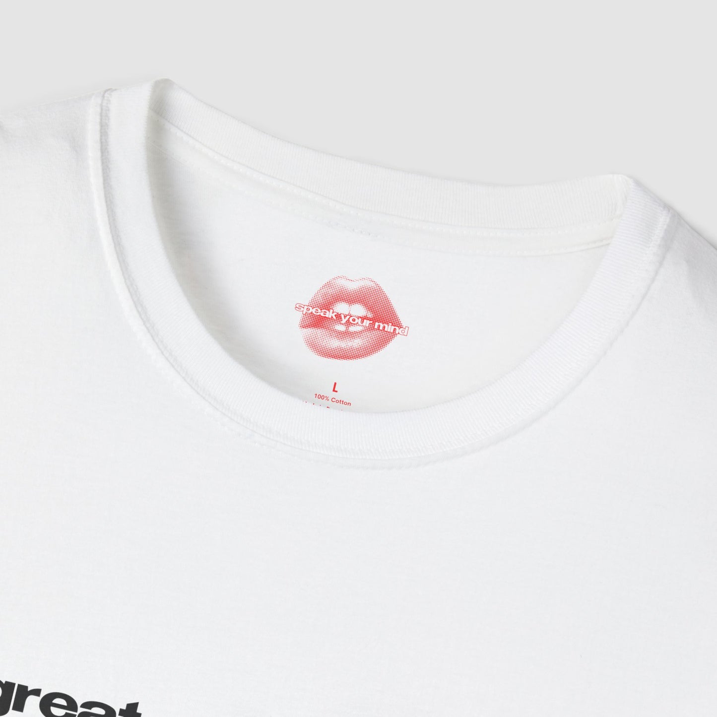 "A Great Man Is Barely The Average Woman." | Text Only | T-Shirt