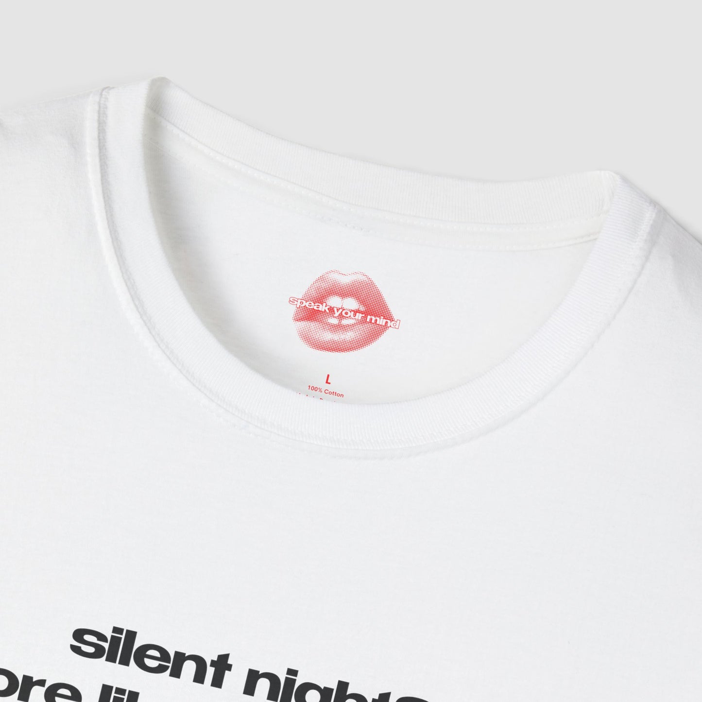 "Silent Night? More Like O Holy Fight." | Text Only | T-Shirt